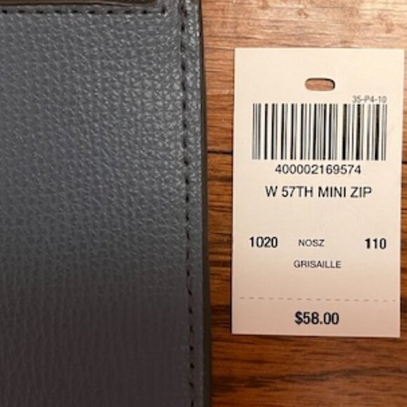 Henri Bendel Mini Leather Zip Coin Wallet - Picture 10 of 11